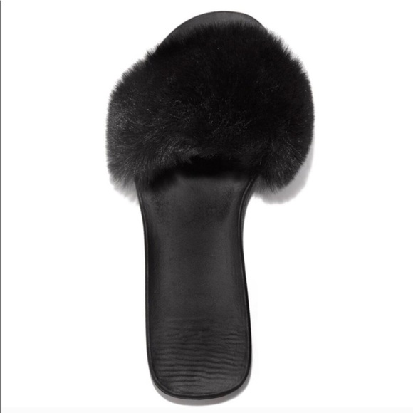 NEW faux fur slide sandals slipper “Dark cloud” - Picture 5 of 5